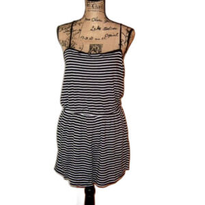 H&M Divided Large Black/White Romper NWT